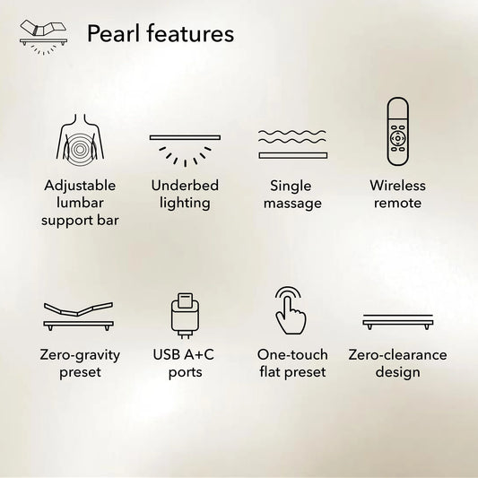 Serta Baselogic Adjustable Power Base Pearl