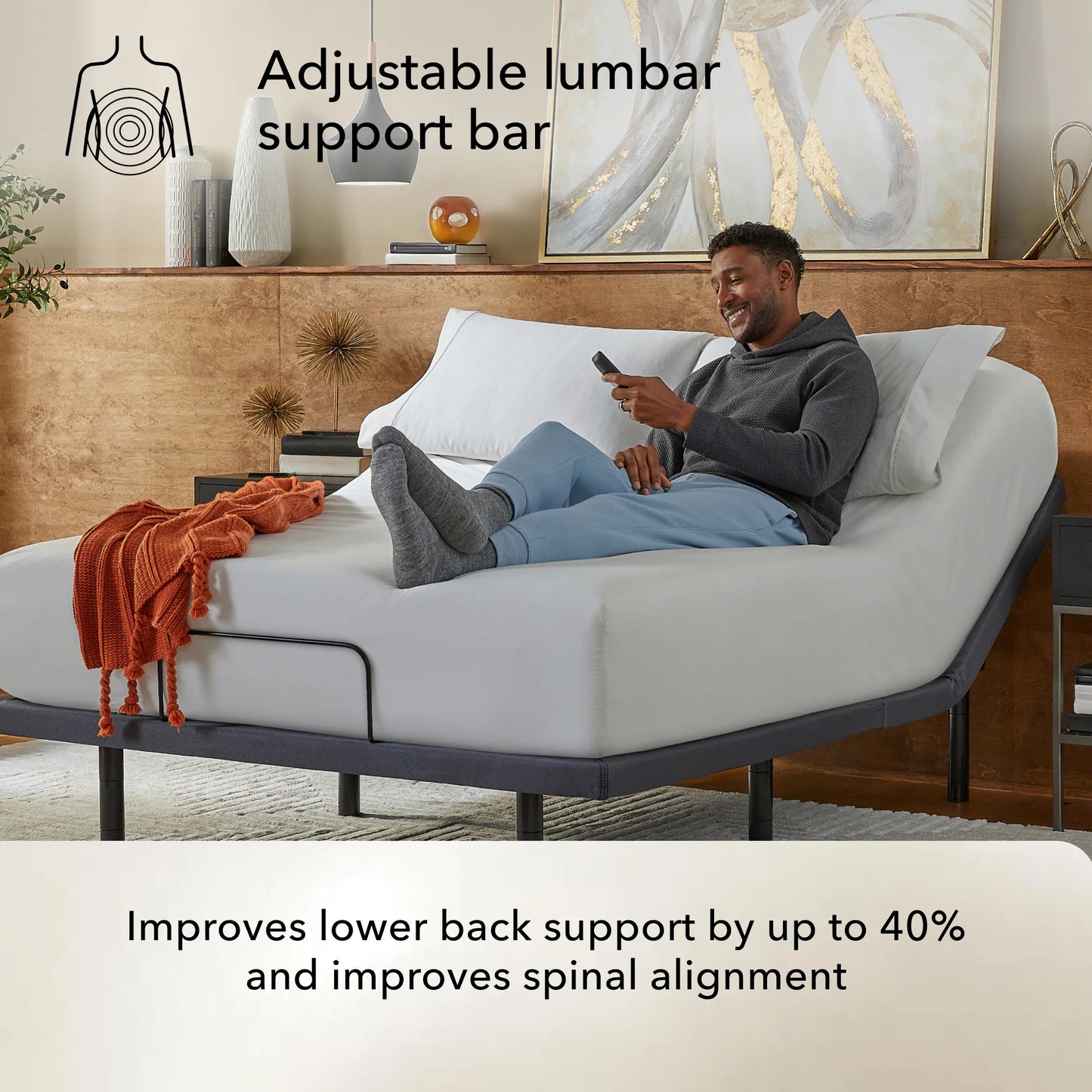 Serta Baselogic Adjustable Power Base Pearl
