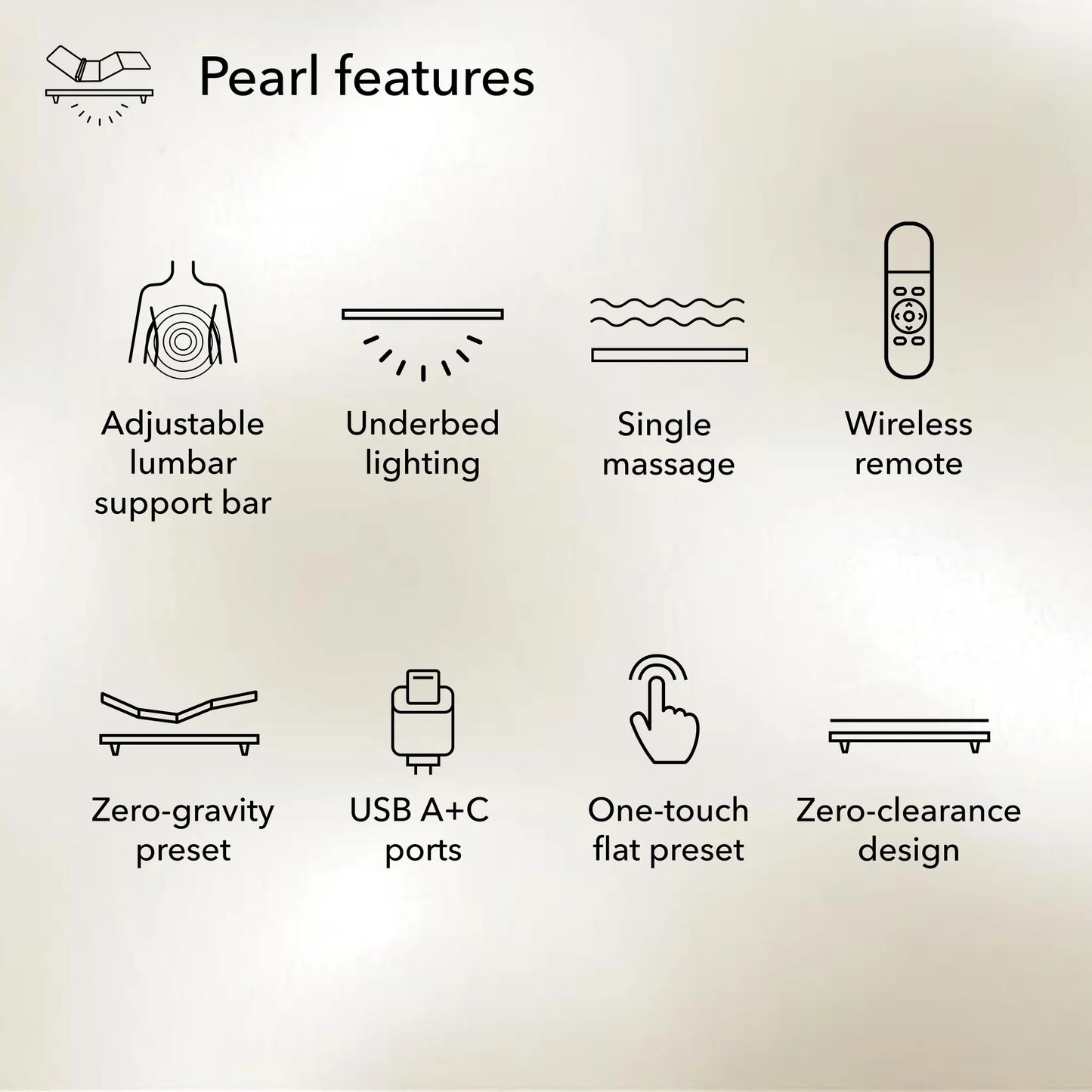 Serta Baselogic Adjustable Power Base Pearl