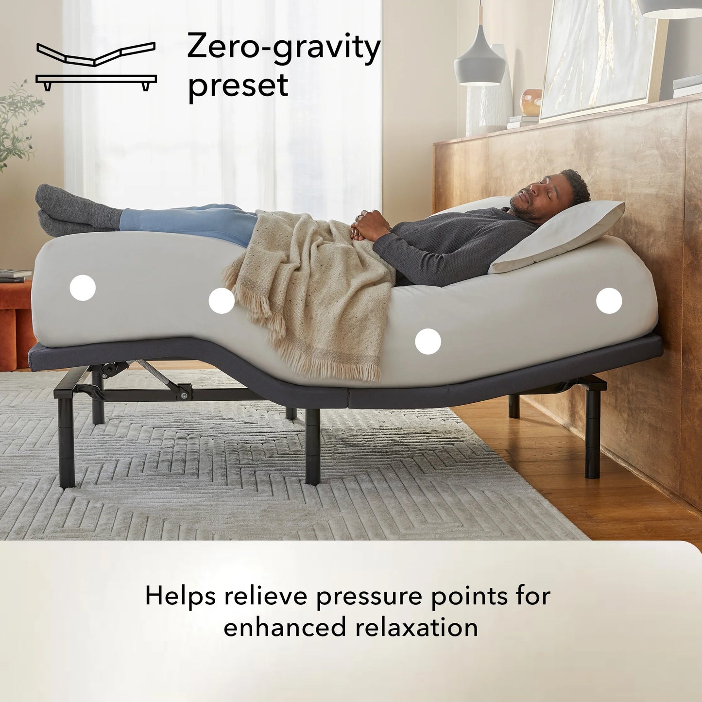 Serta Baselogic Adjustable Power Base Pearl