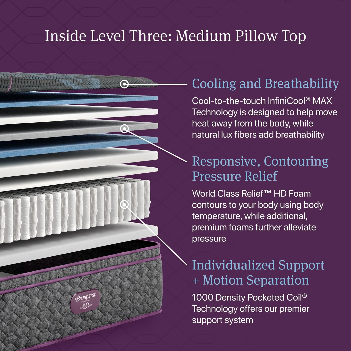 Simmons Beautyrest World Class Level 3 Medium PT