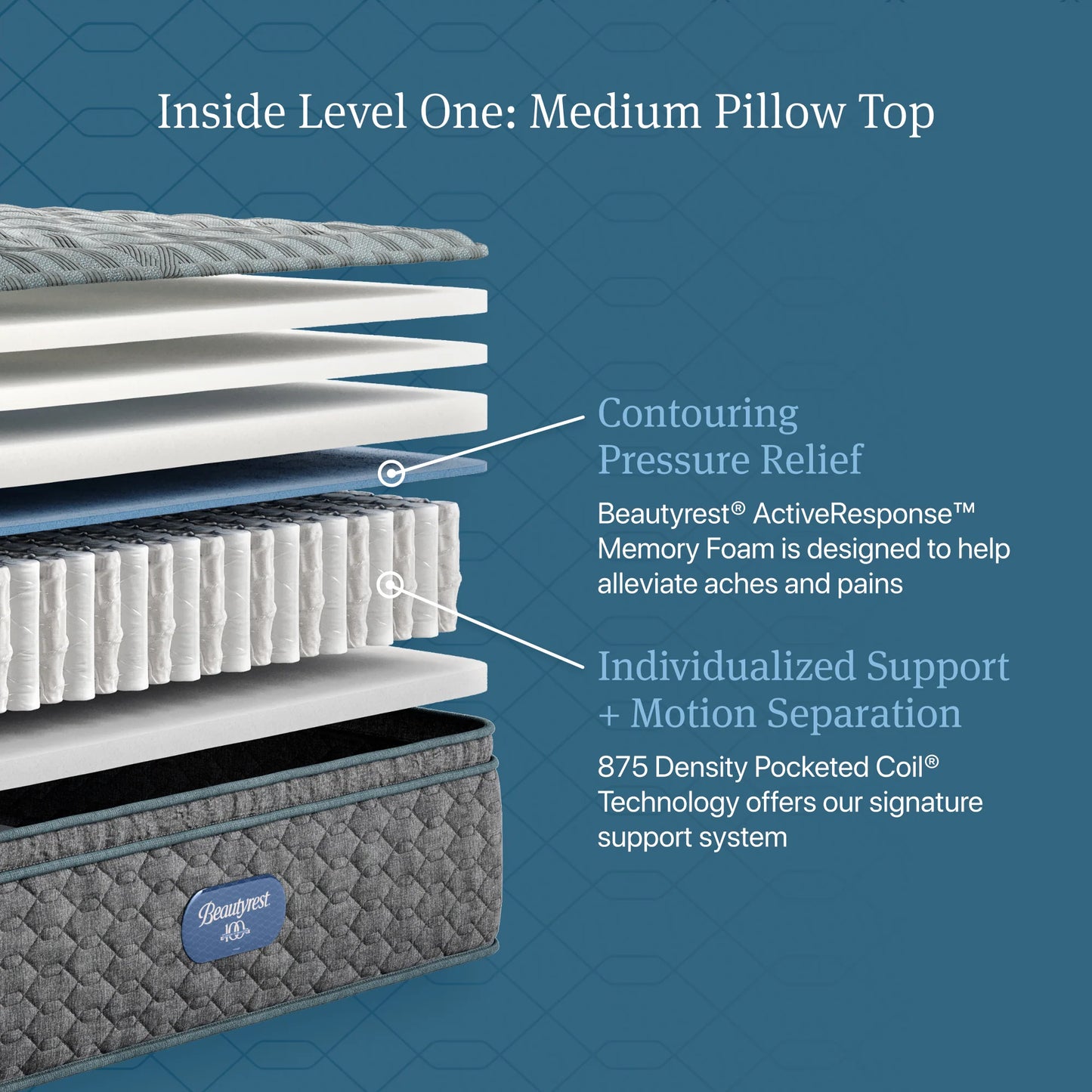Simmons Beautyrest World Class L1 100th Anniversary Medium PT