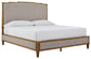 Sharlance Queen Upholstered Panel Bed with Mirrored Dresser and Nightstand