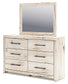 Lawroy King Panel Storage Bed with Mirrored Dresser, Chest and Nightstand