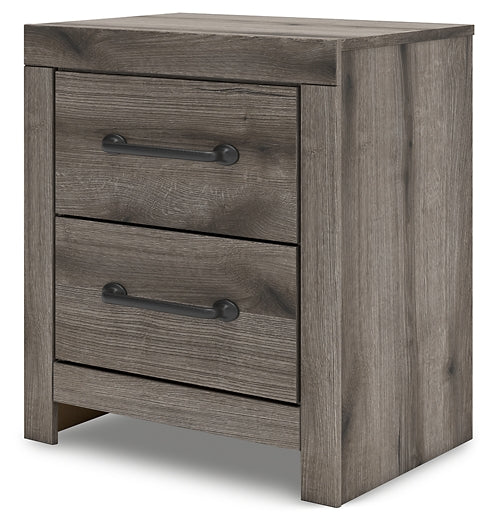Graystorm Full Panel Bed with Mirrored Dresser, Chest and Nightstand