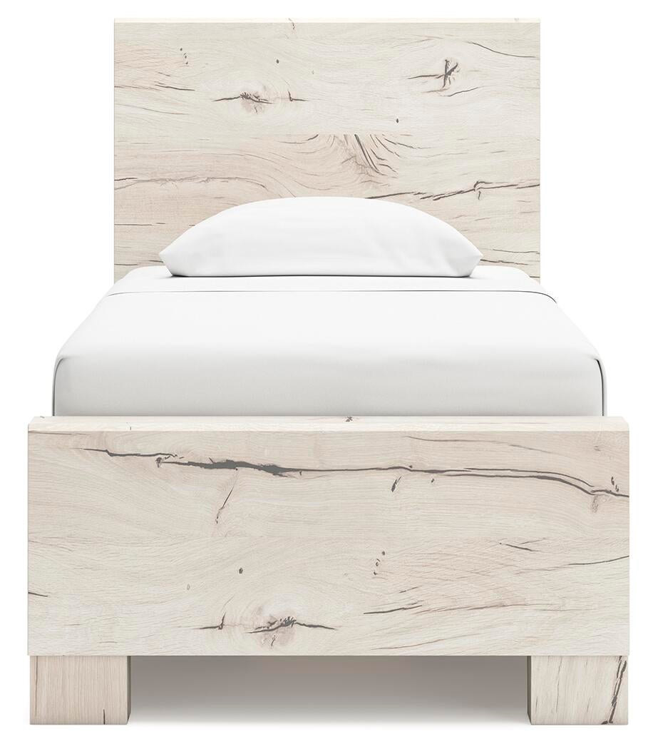 Lawroy Twin Panel Bed with Storage, Dresser, Mirror, Chest and Nightstand