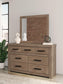 Garistyn Queen Panel Bed. Dresser, Mirror and Nightstand