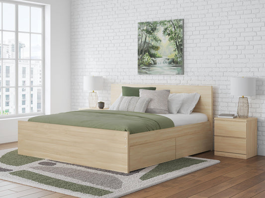 Ashley Express - Onita King Panel Platform Bed with 2 Side Storage