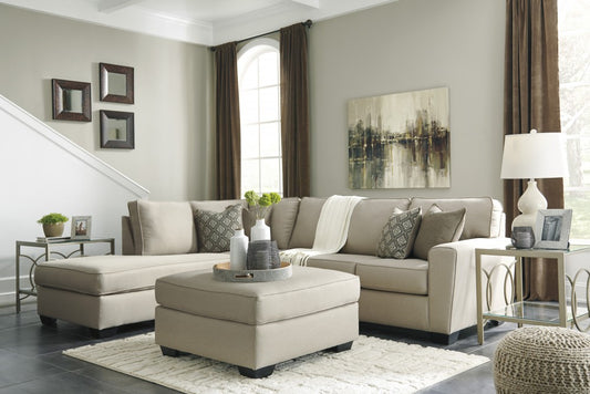 Ashley 91203 RAF Calicho Ecru Right Arm Chaise Sofa Sectional Room Package