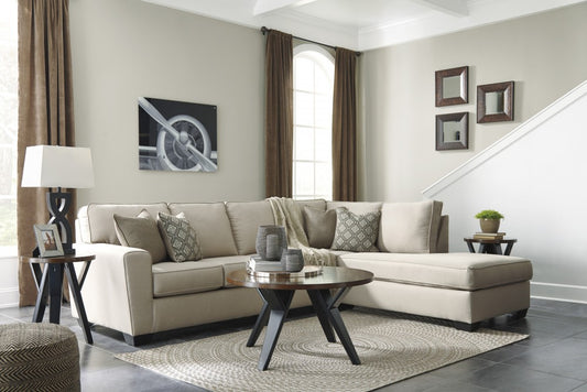 Ashley 91203 LAF Calicho Ecru Chaise Sofa Sectional Room Package