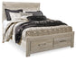Bellaby  Platform Bed With 2 Storage Drawers With Mirrored Dresser, Chest And Nightstand