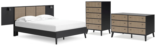 Ashley Express - Charlang Full Panel Platform Bed with Dresser and Chest